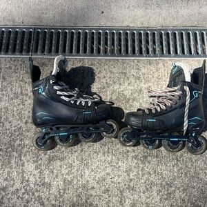 Black Hockey Inline Rollerblades Size 6